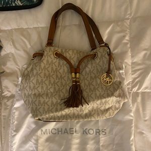 Brown and cream MK purse